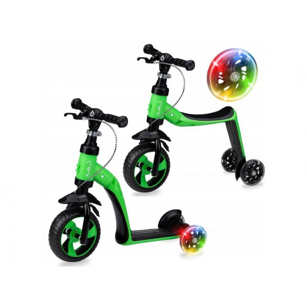 Momi Elios ποδήλατο ισορροπιας και πατινι 2 σε 1 green