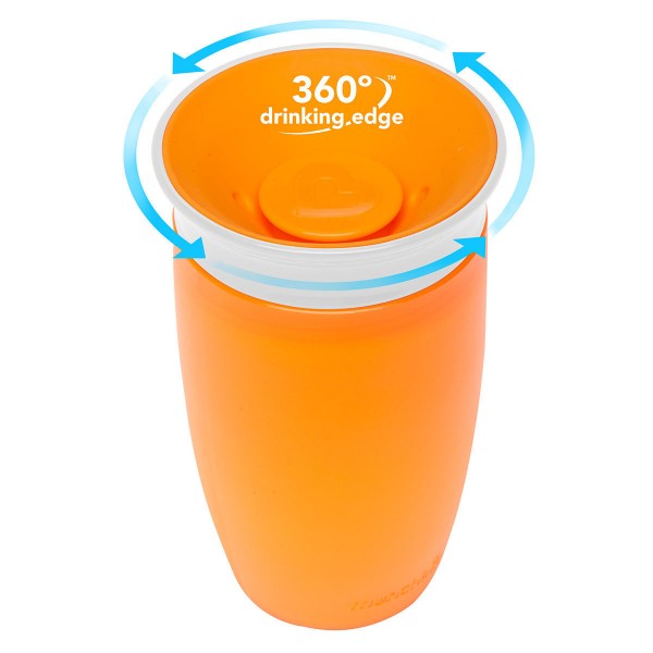 Εκπαιδευτικό ποτήρι Munchkin Miracle 360˚ Sippy cup orange 12+
